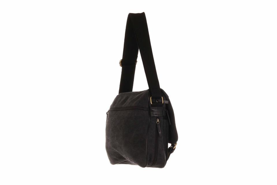 WB-6015 - Woodbridge large cross body flap over canvas satchel