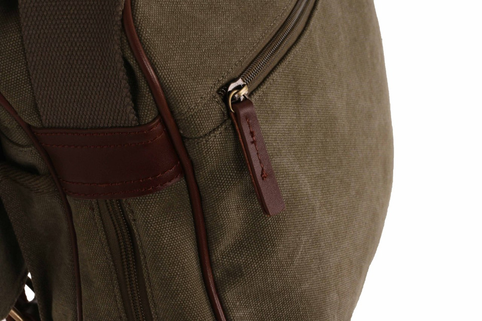 WB-6015 - Woodbridge large cross body flap over canvas satchel