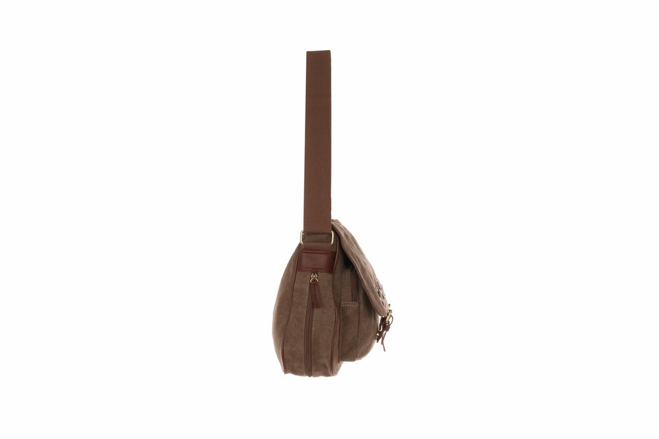 WB-6014 - Woodbridge large cross body flap over canvas bag
