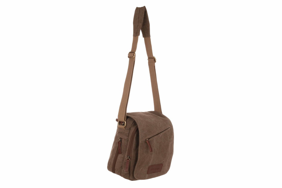 WB-6018 - Woodbridge large cross body flap over canvas bag