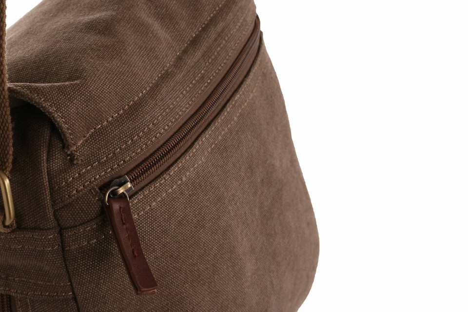 WB-6018 - Woodbridge large cross body flap over canvas bag