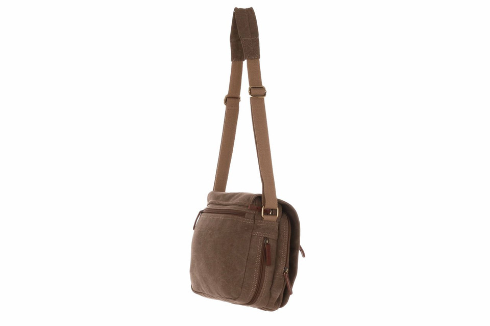 WB-6018 - Woodbridge large cross body flap over canvas bag