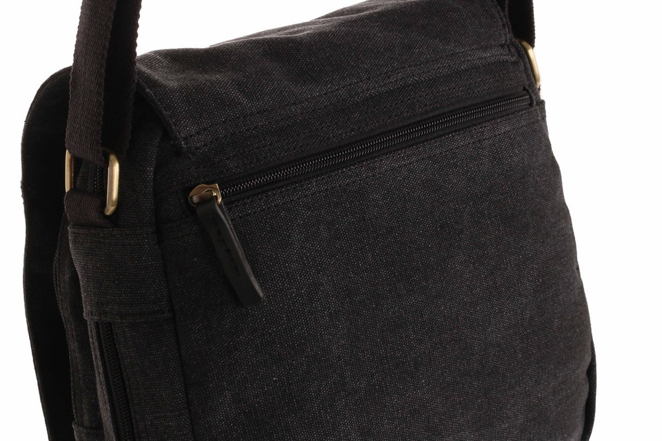 WB-6018 - Woodbridge large cross body flap over canvas bag