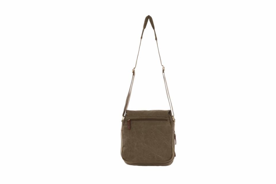 WB-6018 - Woodbridge large cross body flap over canvas bag