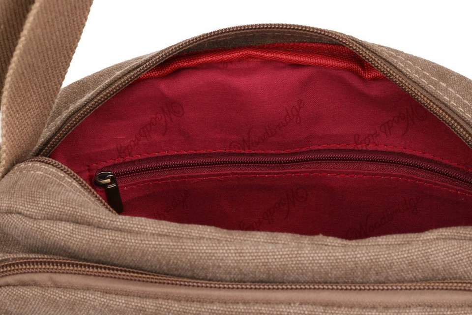 WB-6018 - Woodbridge large cross body flap over canvas bag