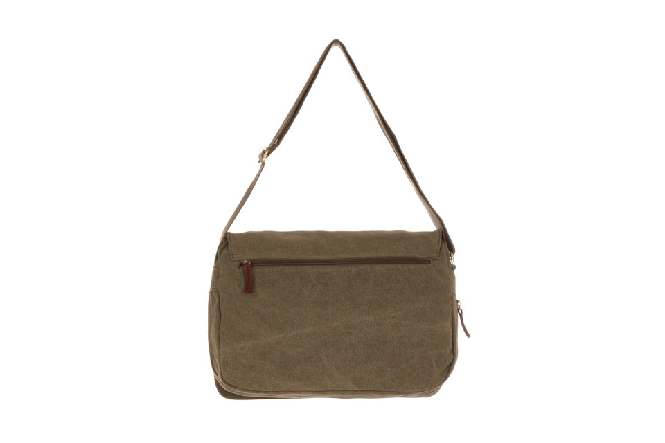 WB-6019 - Woodbridge large cross body flap over canvas bag