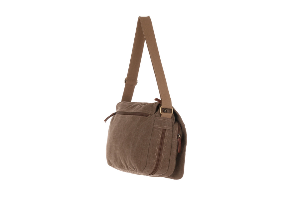 WB-6019 - Woodbridge large cross body flap over canvas bag