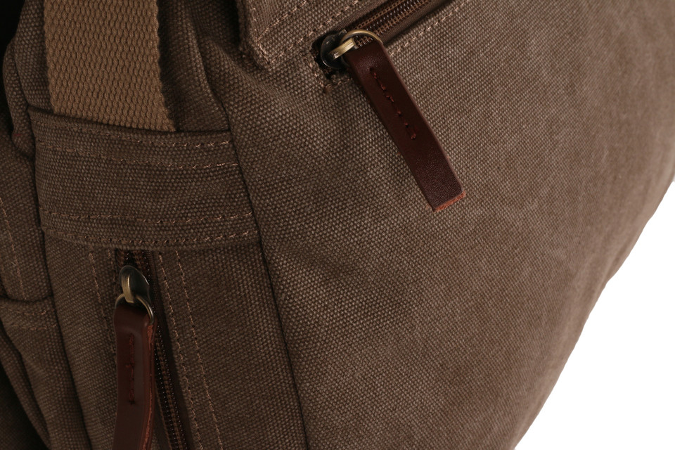 WB-6019 - Woodbridge large cross body flap over canvas bag