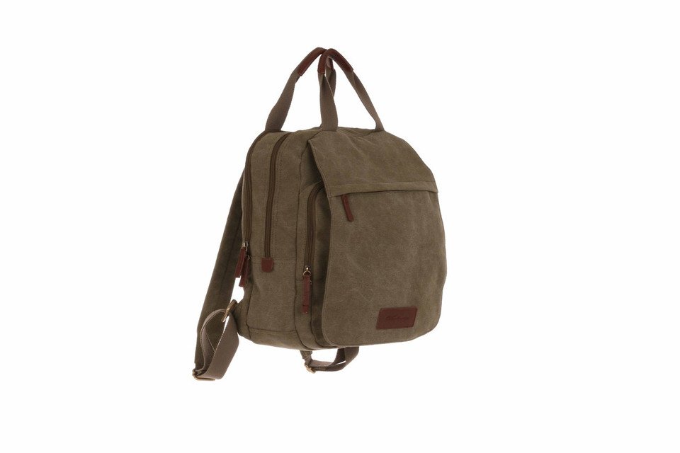 WB-6020 - Woodbridge large canvas laptop backpack with front flap