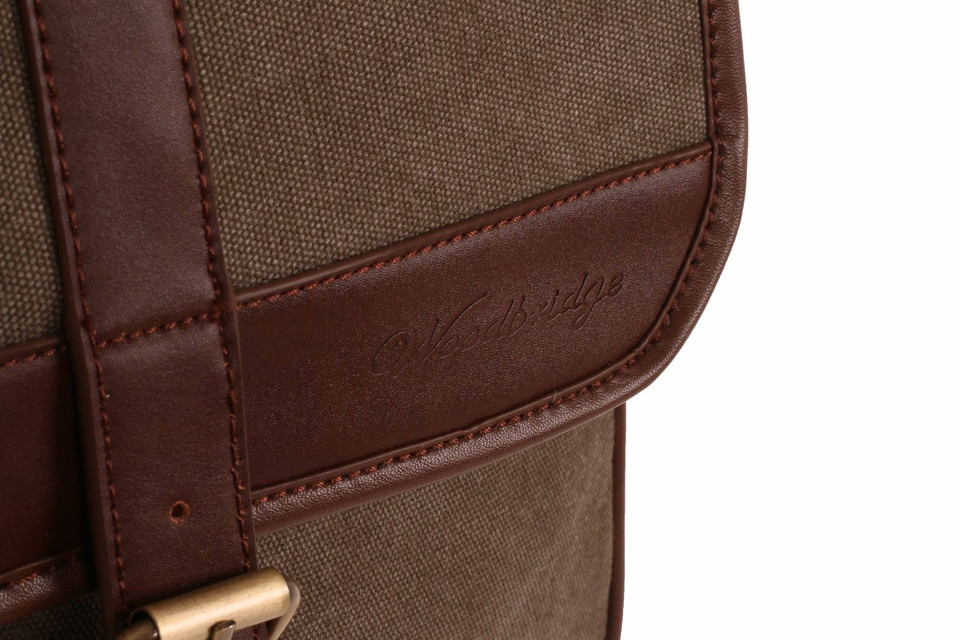 WB-6022 - Woodbridge large cross body flap over canvas bag