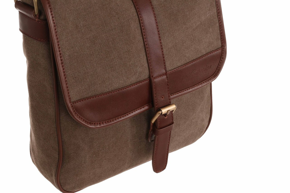 WB-6022 - Woodbridge large cross body flap over canvas bag