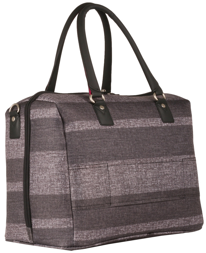 HBY-0045 - HIGHBURY Unique Grey Stripe® Vanity Bag (avai in 3 sizes)