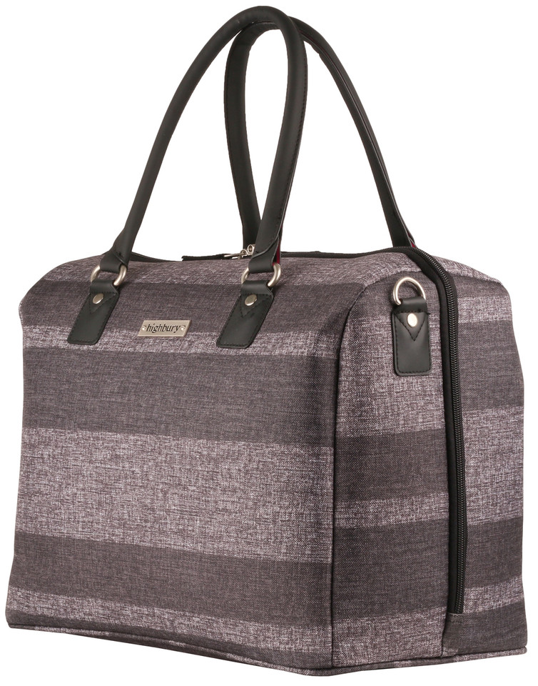 HBY-0045 - HIGHBURY Unique Grey Stripe® Vanity Bag (avai in 3 sizes)