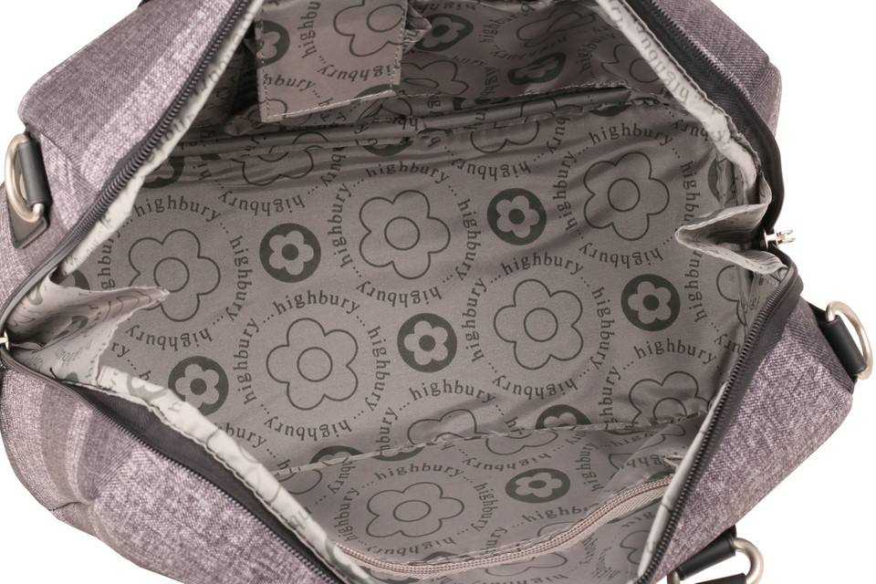 HBY-0045 - HIGHBURY Unique Grey Stripe® Vanity Bag (avai in 3 sizes)