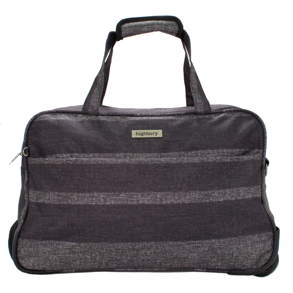 HBY-0015 - HIGHBURY Unique Grey Stripe® Cabin Weekend Trolley Bag