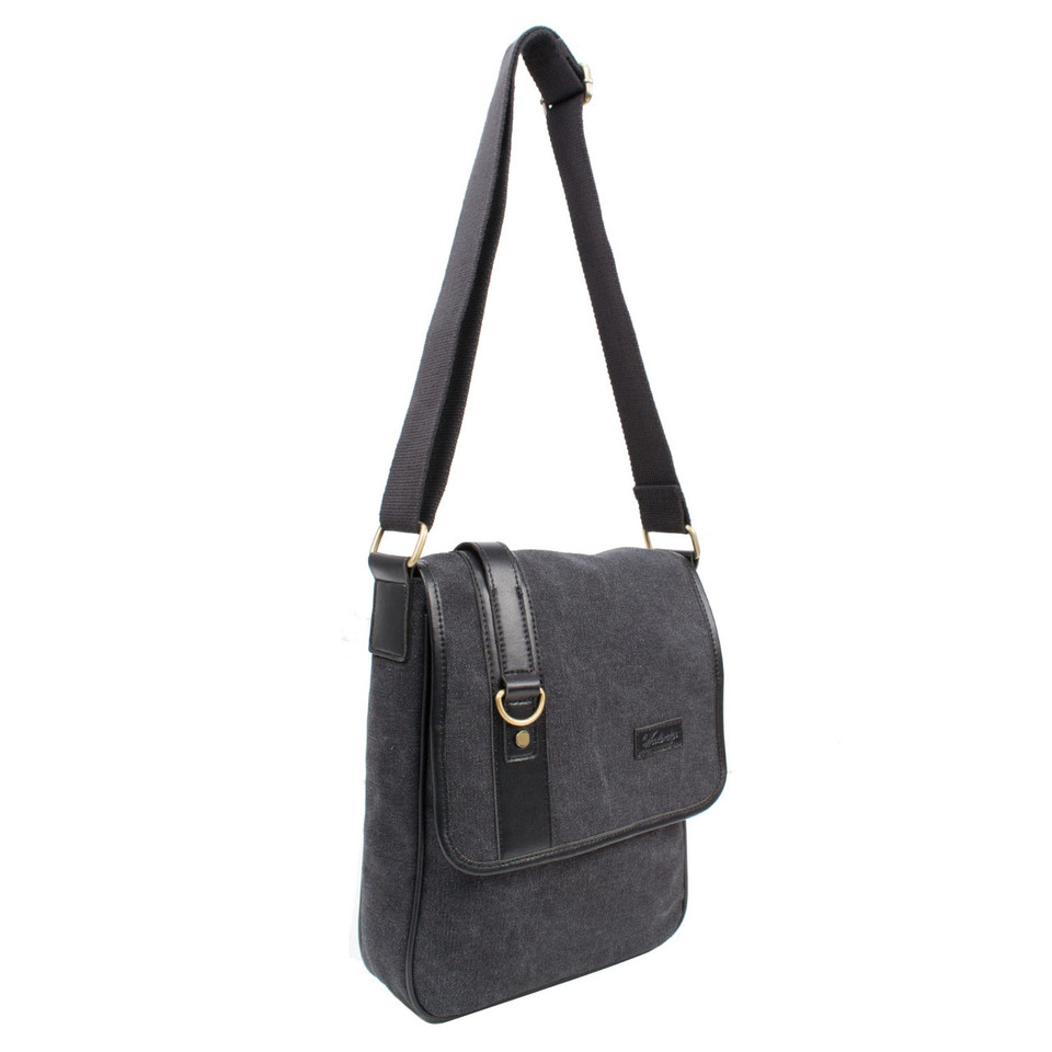 WB 6205 - Woodbridge Canvas Crossbody Bag with decorative panel