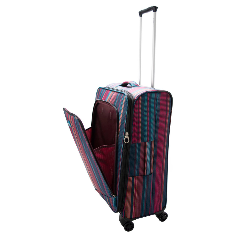 HBY-0160 - HIGHBURY Marrakesh Multi Stripe Ultra Light Weight Luggage