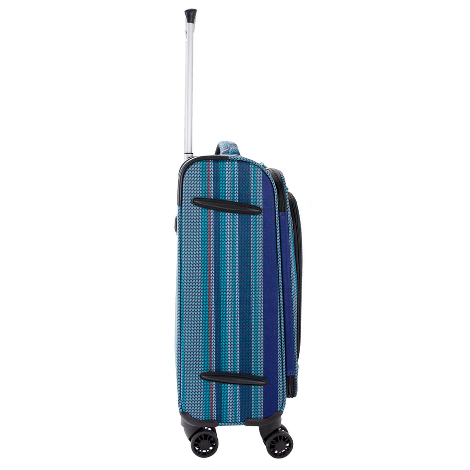 HBY-0160 - HIGHBURY Marrakesh Blue Stripe Ultra Light Weight Luggage