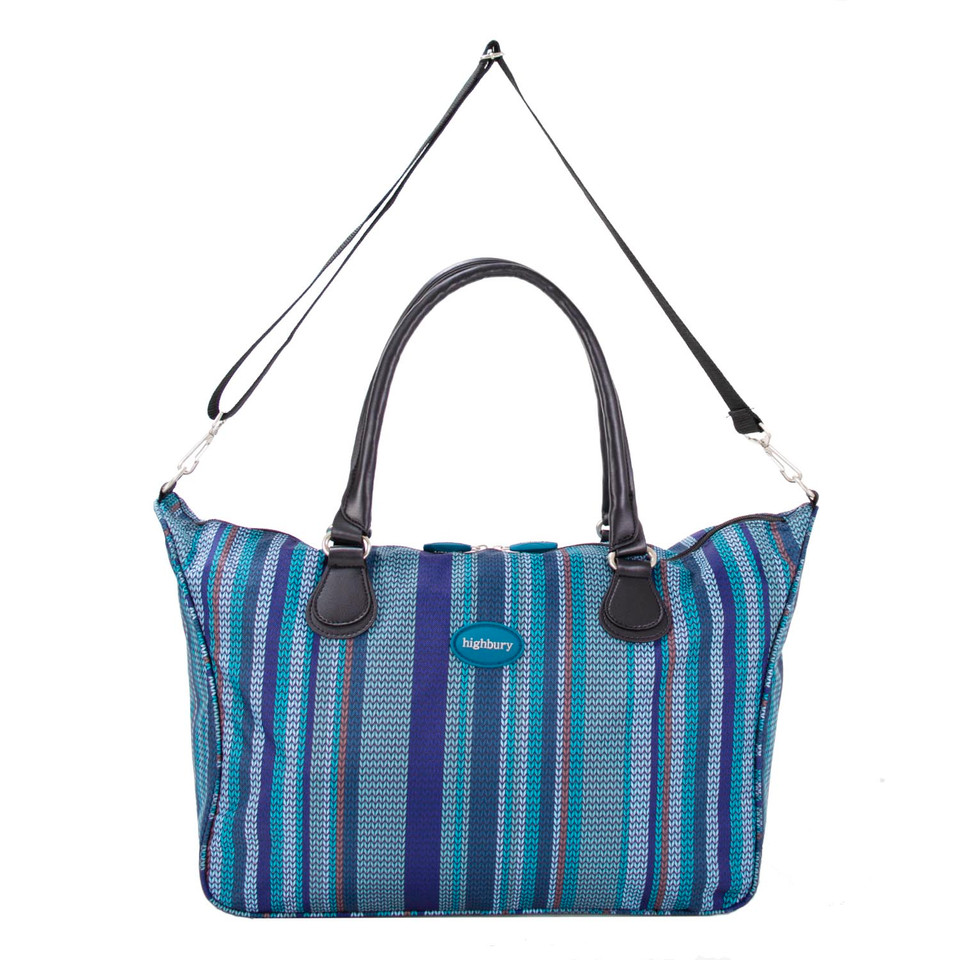 HBY-0160 - HIGHBURY Marrakesh Blue Stripe Ultra Light Weight Luggage