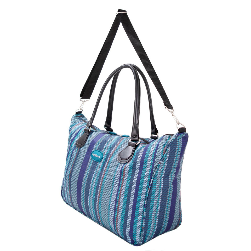 HBY-0160 - HIGHBURY Marrakesh Blue Stripe Ultra Light Weight Luggage