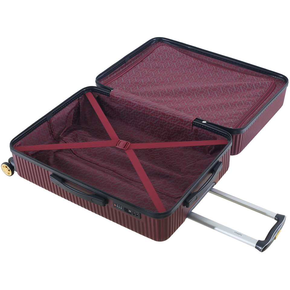 HBY-0168 - Burgundy - HIGHBURY - Yellowstone Hard Luggage Cases