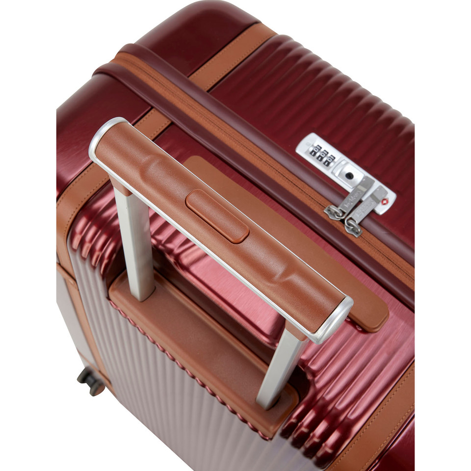 HBY-0171- HIGHBURY - ELEGANCE Burgundy Hard Luggage Cases