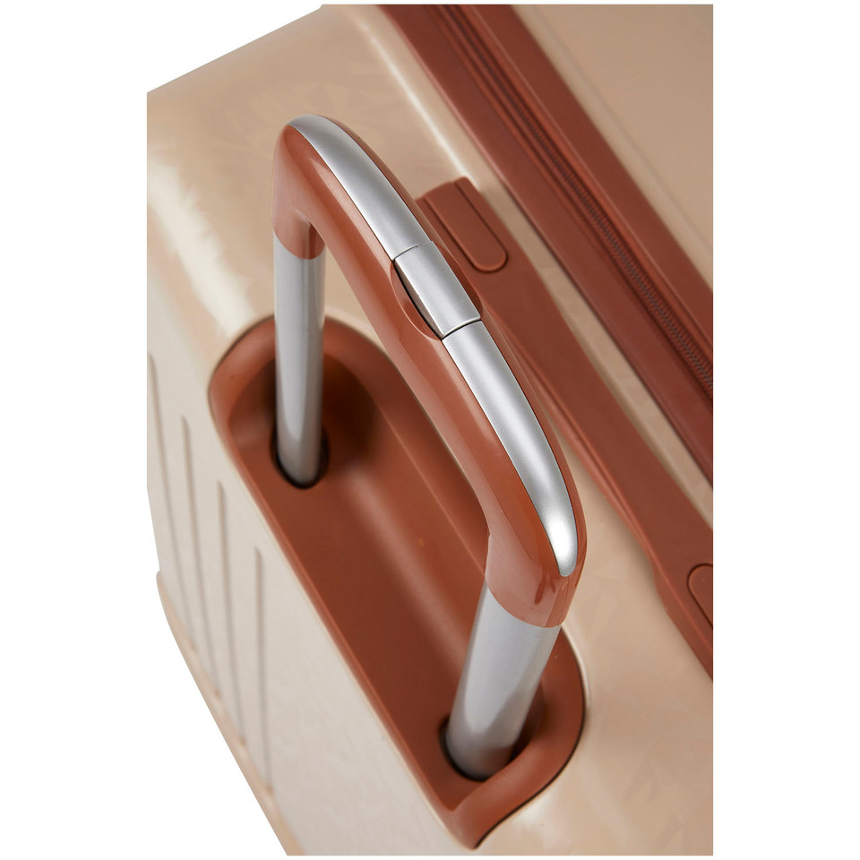 VS-1002 - Beige - Victoria Station Lightweight 8 wheeler ABS Trolley Cases