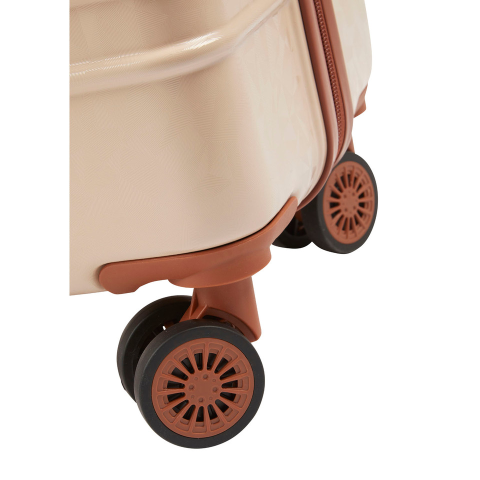 VS-1002 - Beige - Victoria Station Lightweight 8 wheeler ABS Trolley Cases