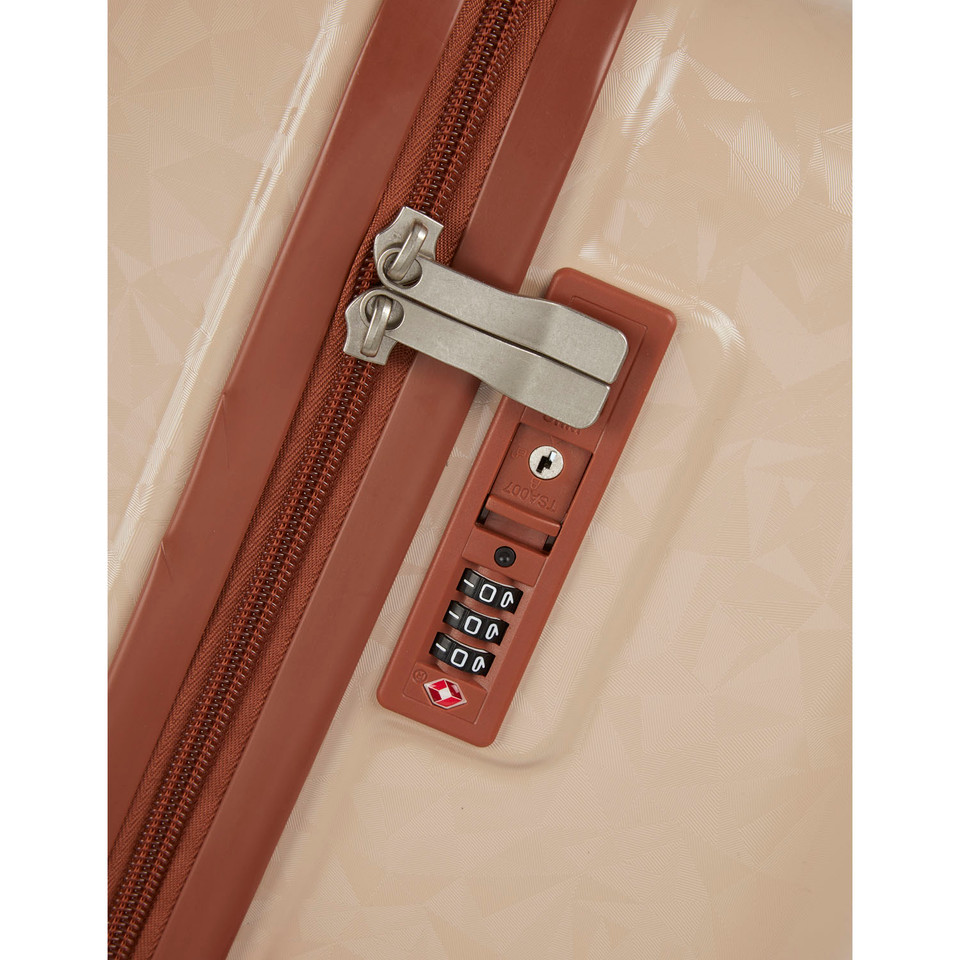 VS-1002 - Beige - Victoria Station Lightweight 8 wheeler ABS Trolley Cases