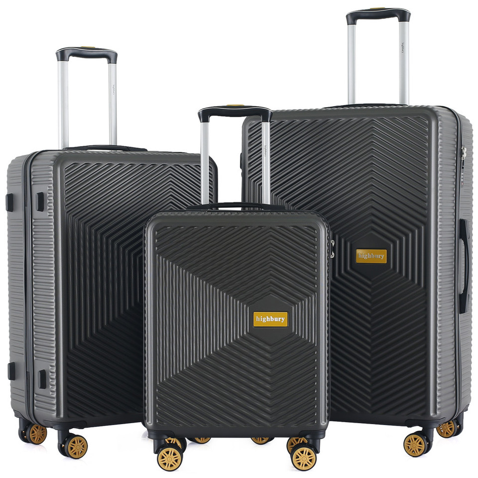 HBY-0168 - Dark Grey - HIGHBURY - Yellowstone Hard Luggage Cases