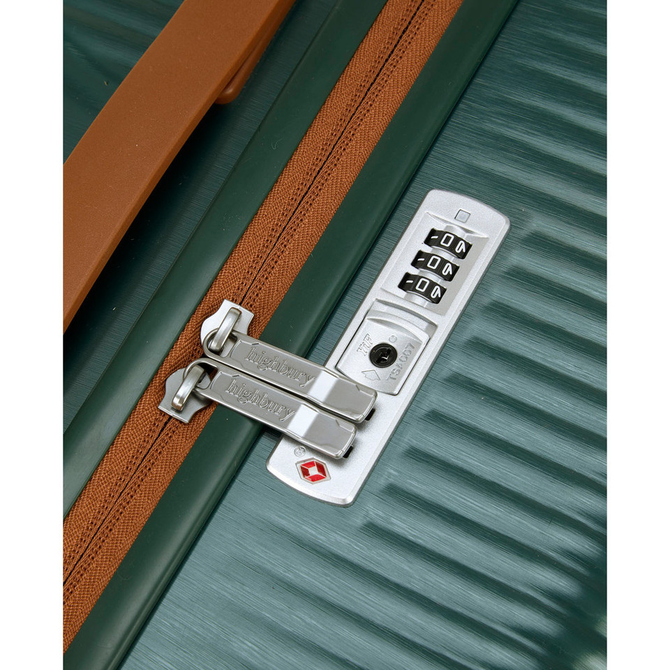 HBY-0171- HIGHBURY - ELEGANCE Forest Green Hard Luggage Cases