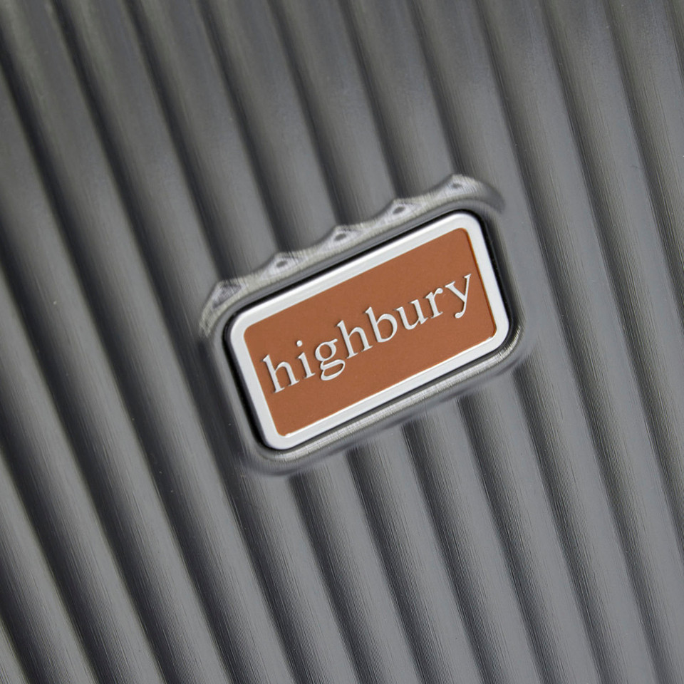 HBY-0171- HIGHBURY - ELEGANCE Dark Grey Hard Luggage Cases