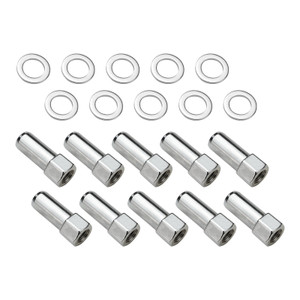 Wheel Lug Nut Kit, Chrome, Cragar, Weld, SST Open End Mag, Length, 1.91, M12 x 1.5, 1.380 inch Shank, Set of 10