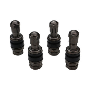 Street Pro Wheels Valve Stems, Tall-Style, Suit all 002/005/007/009 Wheels, Small Valve Hole (11mm), Black, Bolt-On, Set of 4