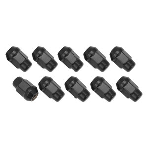 Wheel Lug Nut Kit, Black, Acorn Bulge, length 1.42, M12 x 1.50, Set of 10