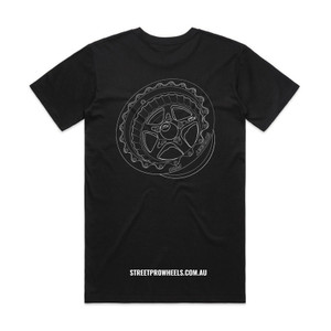 Street Pro Wheels T-Shirt, Black, Cotton, 2XL