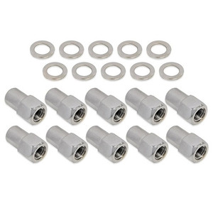 Wheel Lug Nut Kit, Chrome 002 Streetpro Open End Mag, Length 1.46, 7/16, .700 shank, Set of 10