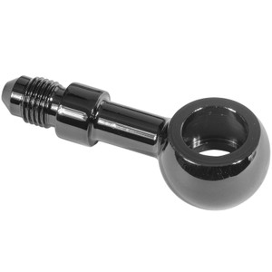 Proflow Stainless Steel Black Straight Banjo Brake Hose End 12mm To -03AN Male