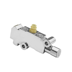 Proflow Brake Proportioning Valve, Fixed, Dual Inlet, 3 Outlets, Chrome Front Disc/Drum Brakes