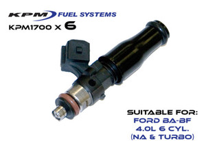 KPM 1700cc Fuel Injectors Set | Ford Barra BA-BF |4.0 Turbo