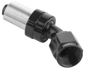 Proflow Crimp Hose End 45 Degree -04AN, Black