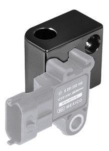 Proflow GM LS Engine MAP Sensor Relocation Block, Suits LS2/LS3 MAP Sensor, w/ 1/8" NPT Port, Black