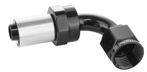 Proflow Crimp Hose End 90 Degree -06AN, Black