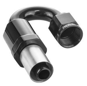 Proflow Crimp Hose End 180 Degree -12AN, Black