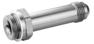 Proflow Fitting Inlet Fuel Adaptor Male Holley Fuel Bowl 7/8 x 20 To -08AN Male 3in, Silver