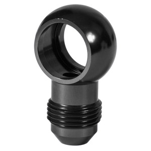 Proflow Fitting Banjo to Hose End 13.5mm To -06AN, Suit 1/4" NPSM Bolt, Black