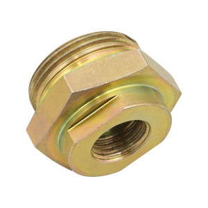 Proflow OE, Female Inverted Flare, Gold, Holley 26-28, Fuel Bowl Nut, Steel 7/8''-20 x 7/16''-24, Each