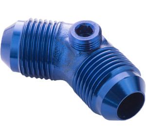 Proflow Male Flare Union Adaptor -06AN 45 Degree Union w/1/8in. NPT Port, Blue