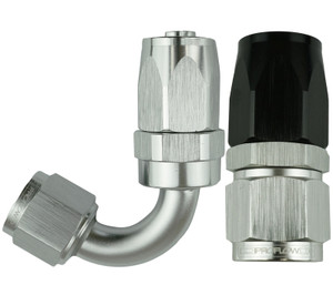 Proflow 120 DEG HOSE END -08 SILVER