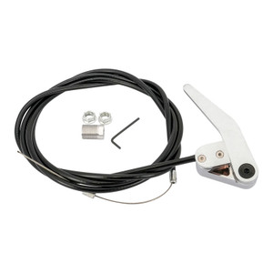 Proflow Universal Bear Jaw Door Latch Release, Boot Release, Chrome Handle with Cable Kit
